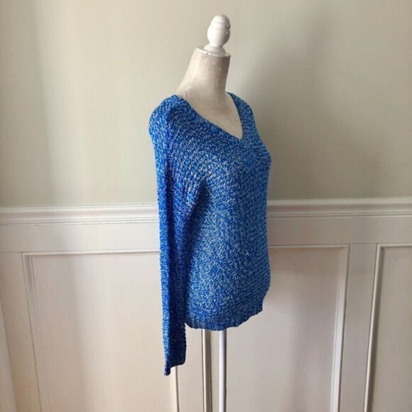 Stitch Fix RD Style Blue Marled V Neck Sweater M - Picture 2 of 4